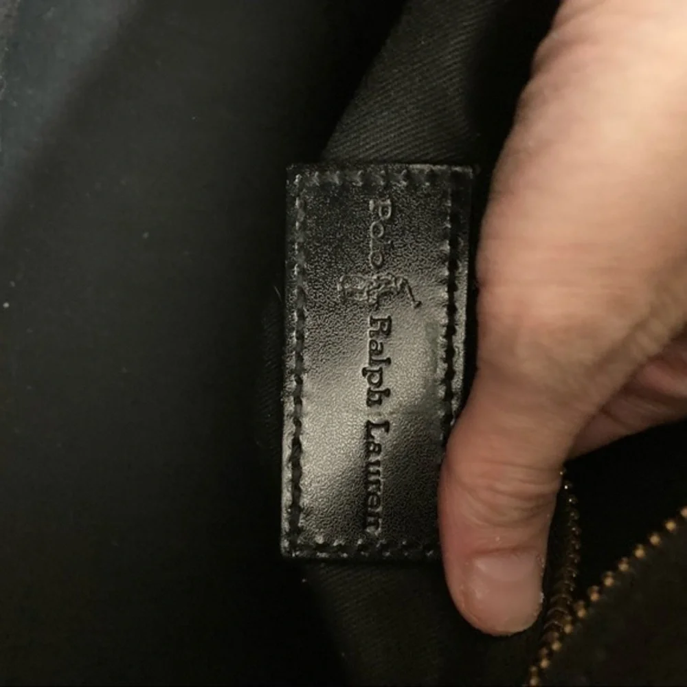 Ralph Lauren polo vintage Blackwatch black watch Plaid Bag – Tartan Leather RARE - Picture 8 of 9